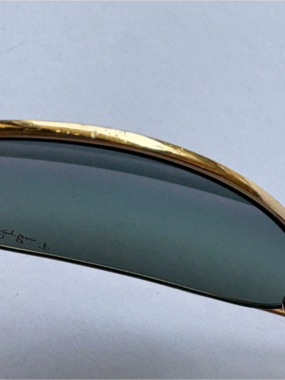 Ray-Ban Large Aviator Gold with Silver/Blue Polarized Flash Lenses